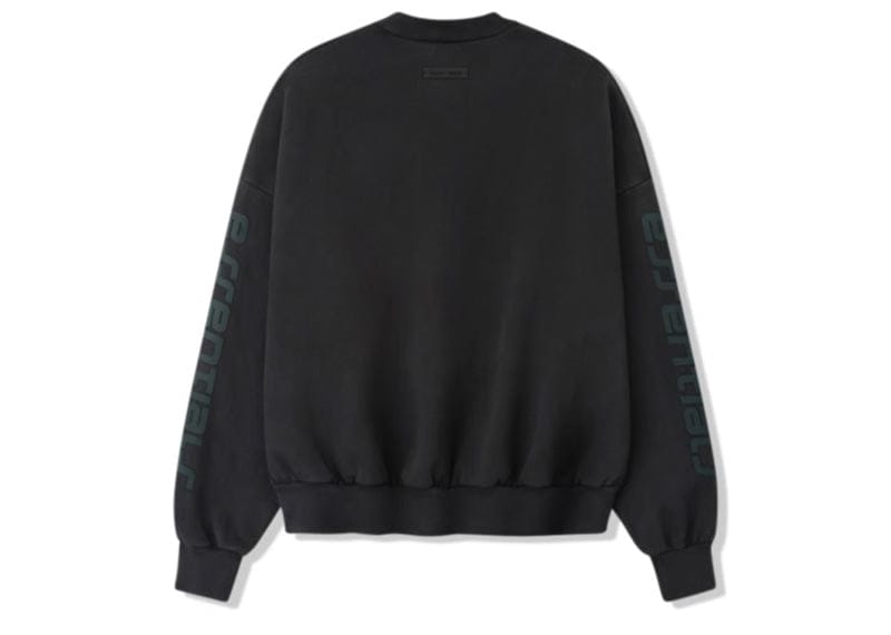 Fear of God Essentials Los Angeles Heavy Fleece Cropped Sweatshirt Vintage Black