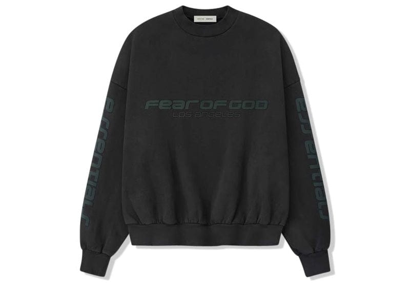 Fear of God Essentials Los Angeles Heavy Fleece Cropped Sweatshirt Vintage Black