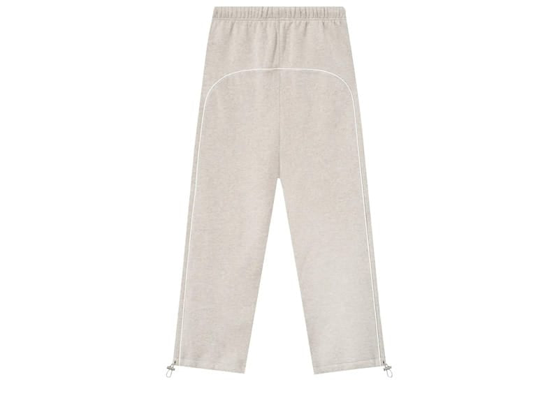 Fear of God Essentials Relaxed Fleece Piping Sweatpant Heather Stone/Cloud White