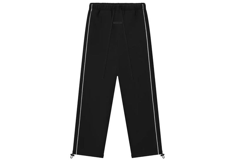 Fear of God Essentials Relaxed Fleece Piping Sweatpant Jet Black/Cloud White