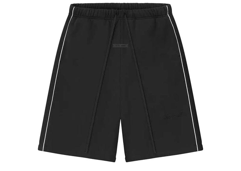 Fear of God Essentials Relaxed Fleece Piping Sweatshort Jet Black/Cloud White