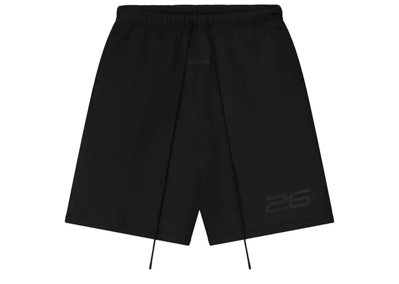 Fear of God Essentials Satin Fleece Relaxed Sweatshort Vintage Black
