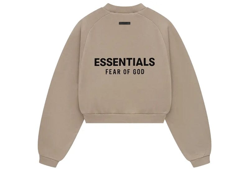 Fear of God Essentials Women's Fleece Cropped Crewneck Desert Sand
