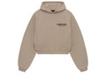 Fear of God Essentials Women's Fleece Cropped Hoodie Desert Sand