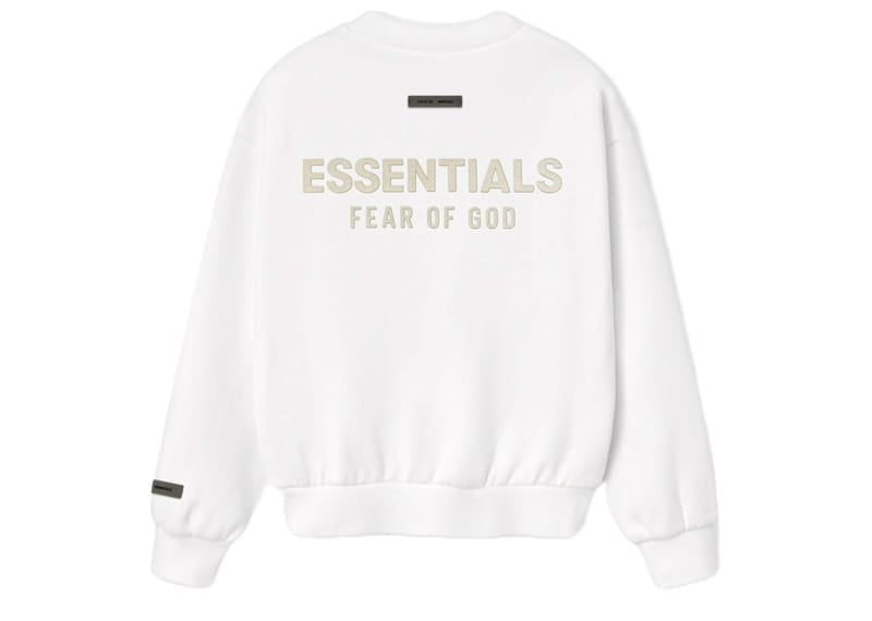 Fear of God Essentials Womens Classic Fleece Crewneck (FW25) Cloud White