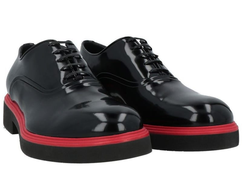 Ferragamo Fiorino Leather Derby Loafers Black