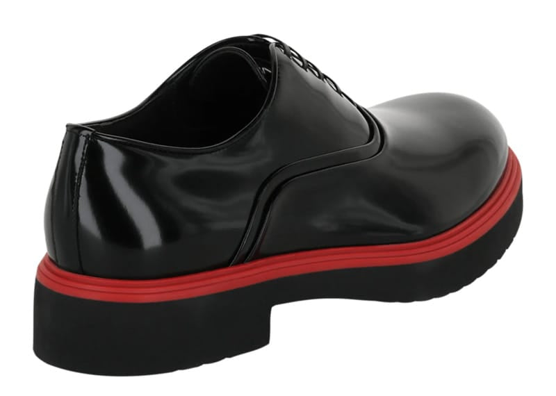Ferragamo Fiorino Leather Derby Loafers Black