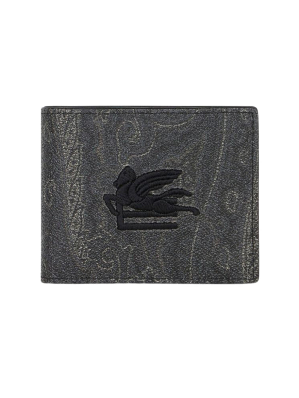 Etro Wallet Arnica And Leather Logo Grey