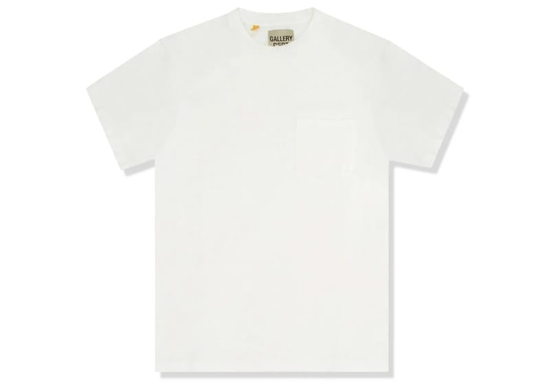 Gallery Dept. Plain Vintage Pocket White T Shirt