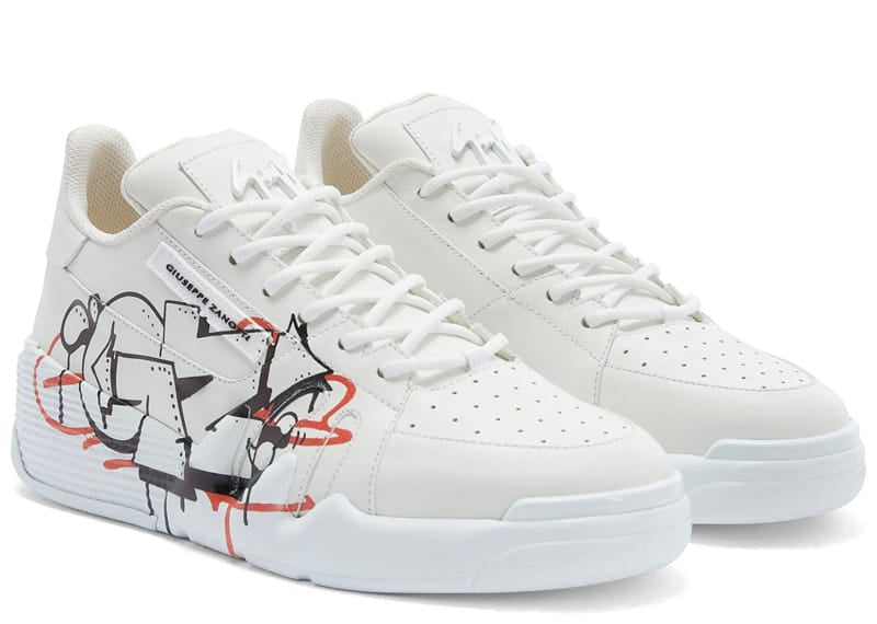 Giuseppe Zanotti Talon Graphic Print Sneakers White