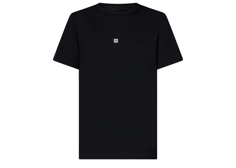Givenchy 4G-Embroidered Cotton T-shirt Black