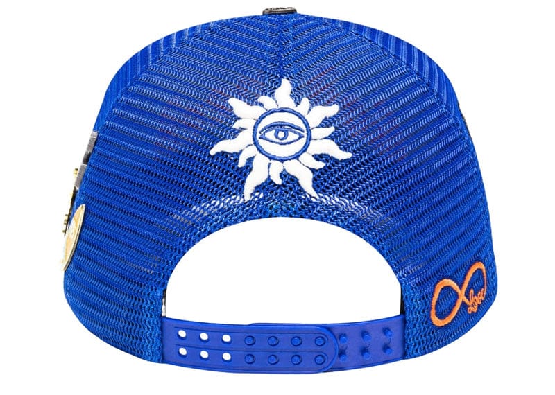 Godspeed Forever Trucker Hat Blue Orange