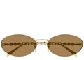 Gucci Fashion Show 62mm Oval Pearl Detail Statement Sunglasses
