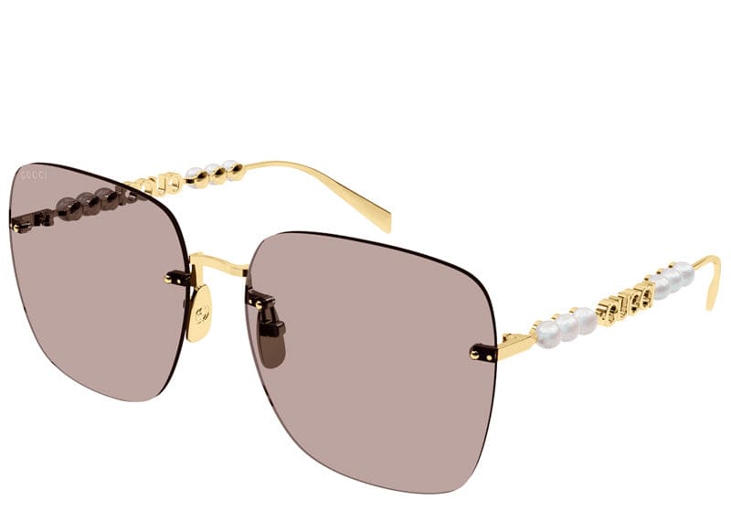 Gucci Fashion Show Perle Pearl Detail Statement Sunglasses
