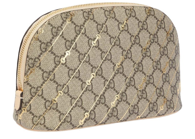 Gucci GG Horsebit Canvas Makeup Bag
