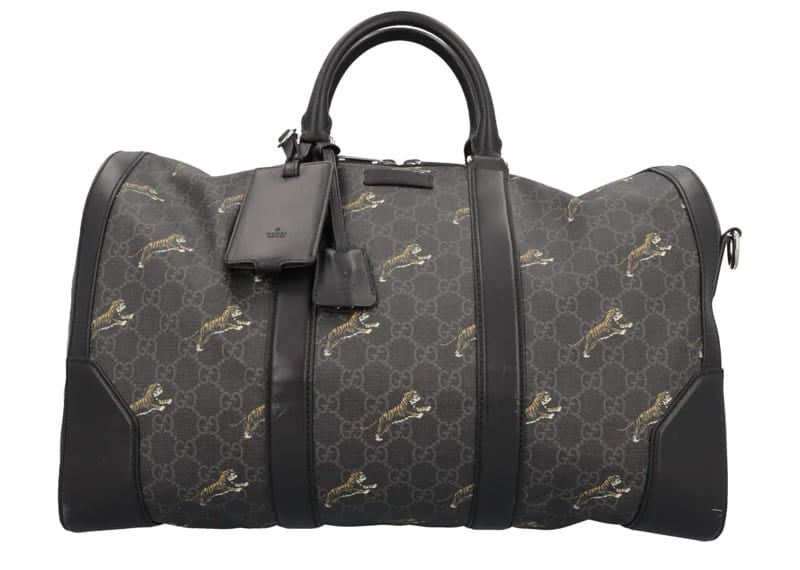 Gucci GG Supreme Tigers Duffle Bag Black/Grey