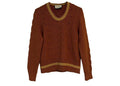 Gucci Glitter Cable Knit Sweater Orange