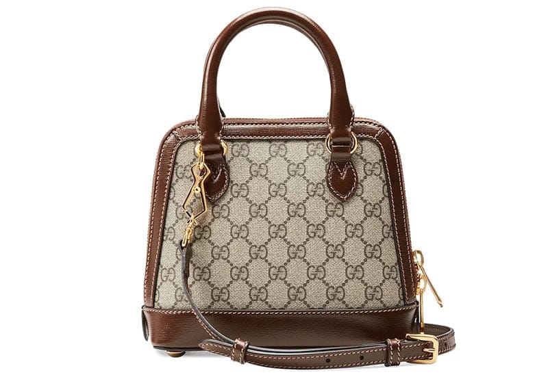 Gucci Horsebit 1955 Mini Top Handle Bag Beige/Ebony