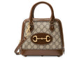 Gucci Horsebit 1955 Mini Top Handle Bag Beige/Ebony