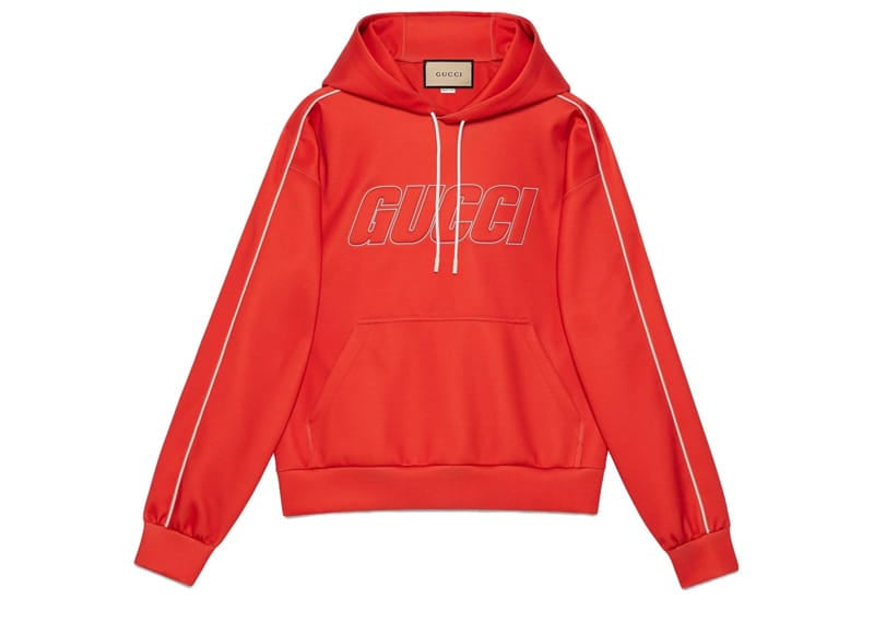 Gucci Neoprene Hooded Sweatshirt Red