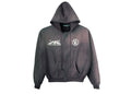 Hellstar HS Logo Zip Up Hoodie Grey
