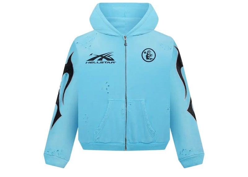 Hellstar Studios Zip Hoodie Blue