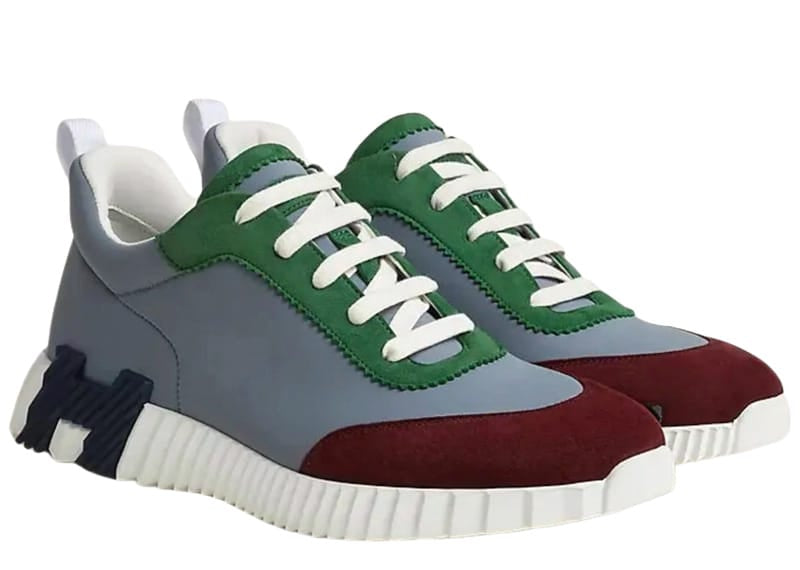 Hermès Bouncing Sneaker Vert/Gris/Bordeaux