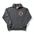 Old School Threads Zip-Up Hoodie flat lay