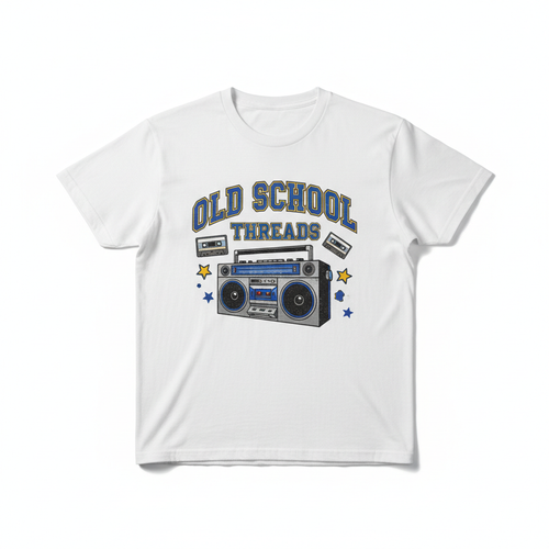 Old School Threads 90s Graphic Tee flat lay