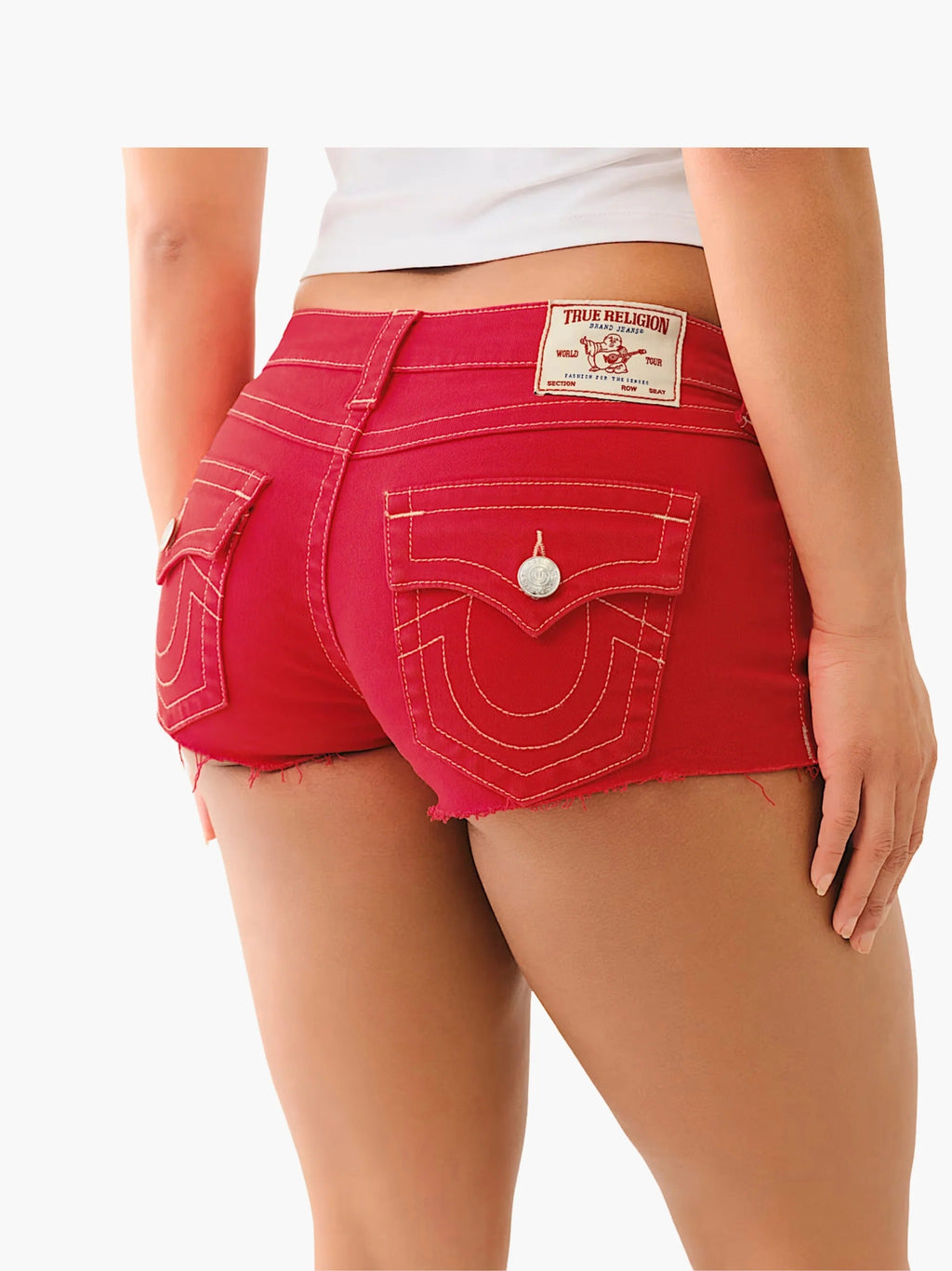 True Religion Joey Low Rise Short Flap Scarlet Sage