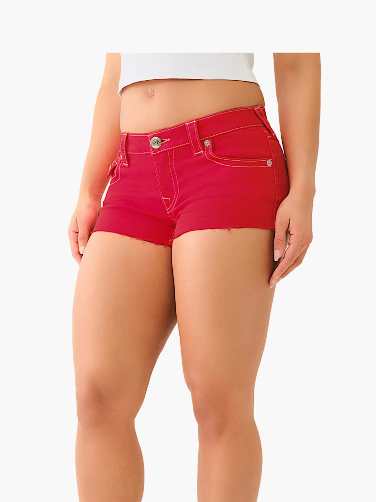 True Religion Joey Low Rise Short Flap Scarlet Sage