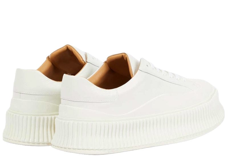 Jil Sander Leather Flatform Sneaker White
