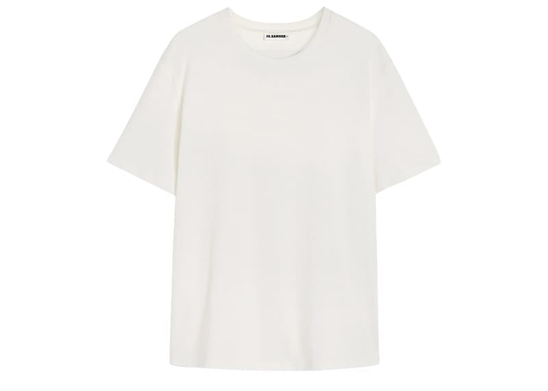 Jil Sander Lightweight Compact Cotton Back Patch Tee White