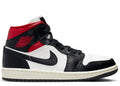 Air Jordan 1 Mid Black Sail Gym Red (W)