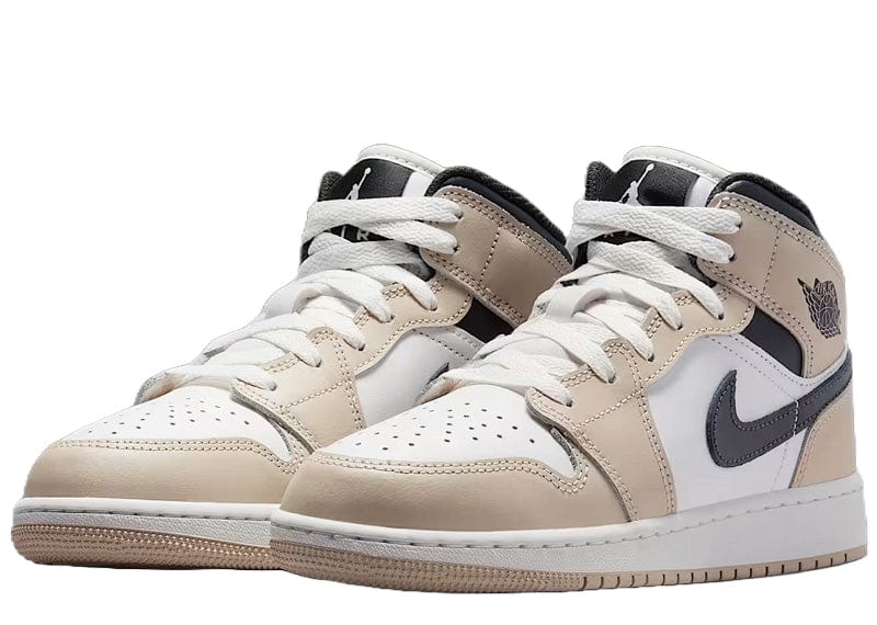 Jordan 1 Mid White Off Noir Rattan (GS)