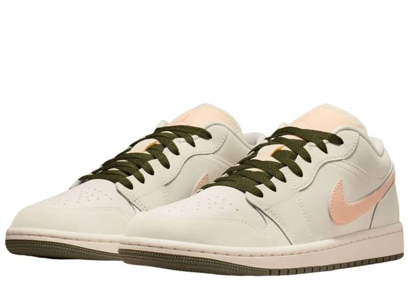 Jordan 1 Low Sail Crimson Tint Khaki (Women's)