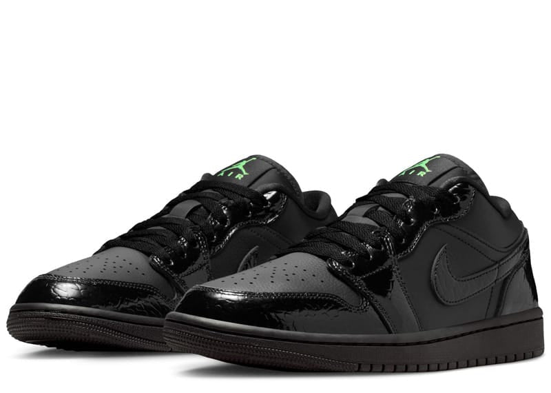 Jordan 1 Low SE Black Croc Scream Green (Women's)
