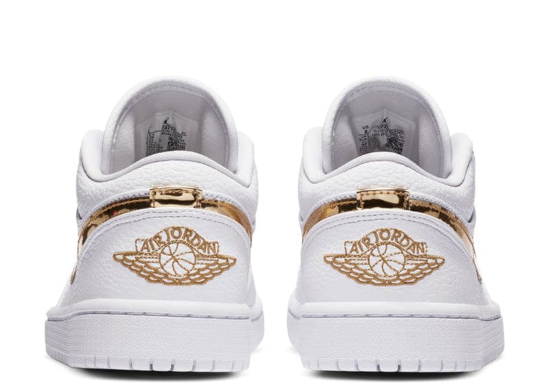 Jordan 1 Low White Metallic Gold (Women's)