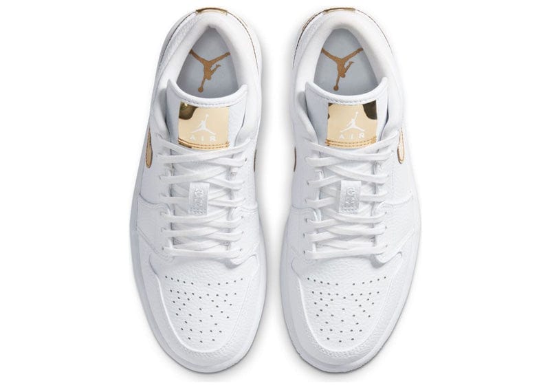 Jordan 1 Low White Metallic Gold (Women's)