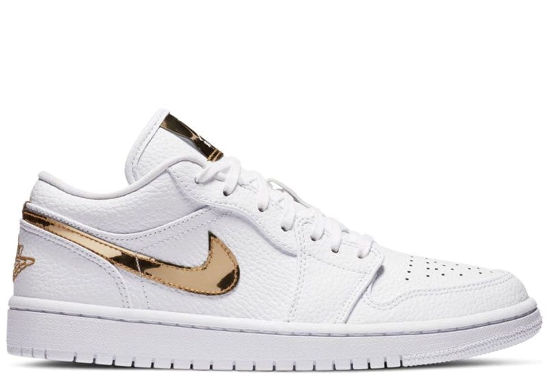Jordan 1 Low White Metallic Gold (Women's)