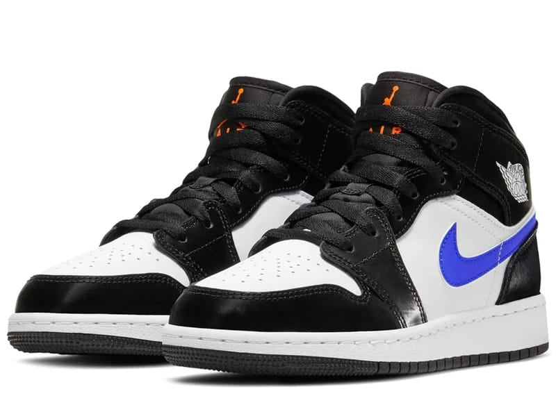 Jordan 1 Mid Black Racer Blue White (GS)