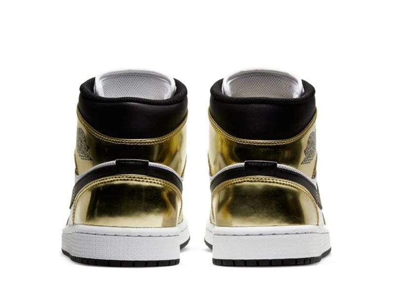Jordan 1 Mid Metallic Gold Black White