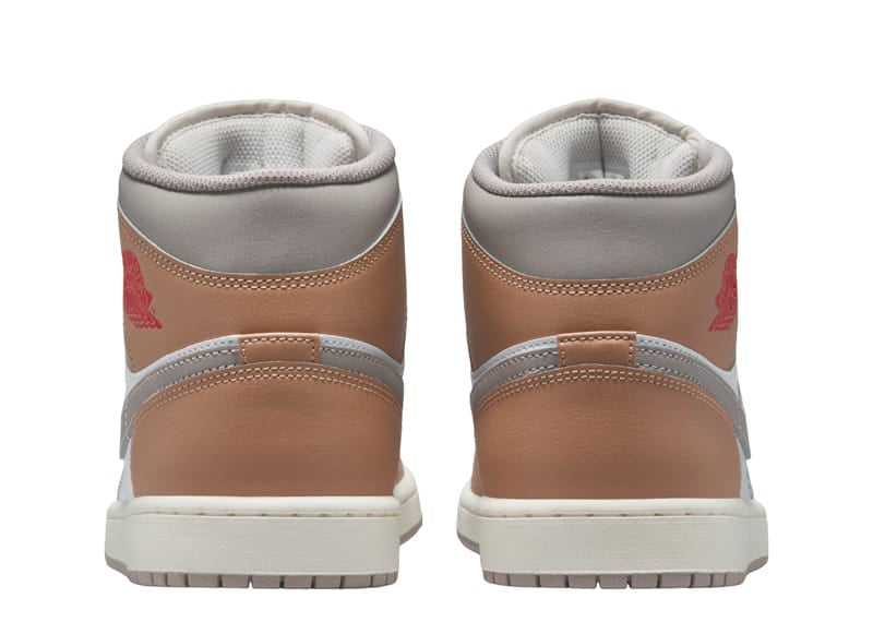 Jordan 1 Mid Rattan White College Grey