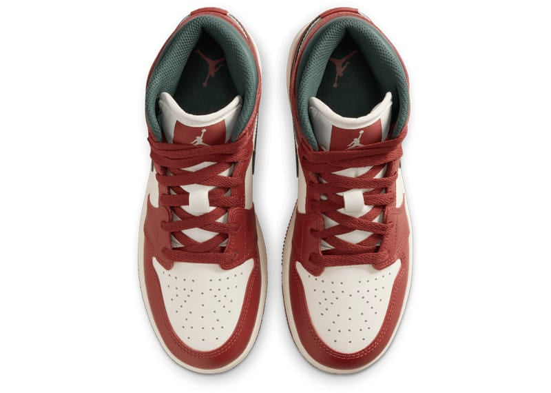 Jordan 1 Mid Redstone Midnight Green (GS)