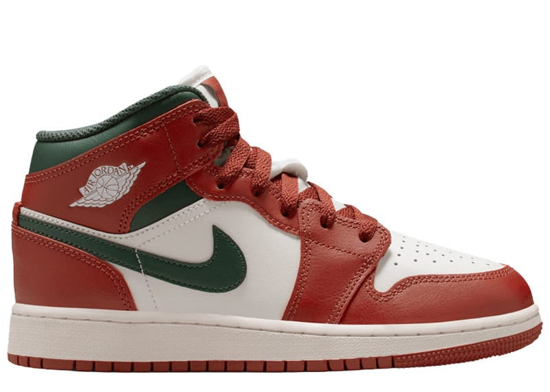 Jordan 1 Mid Redstone Midnight Green (GS)