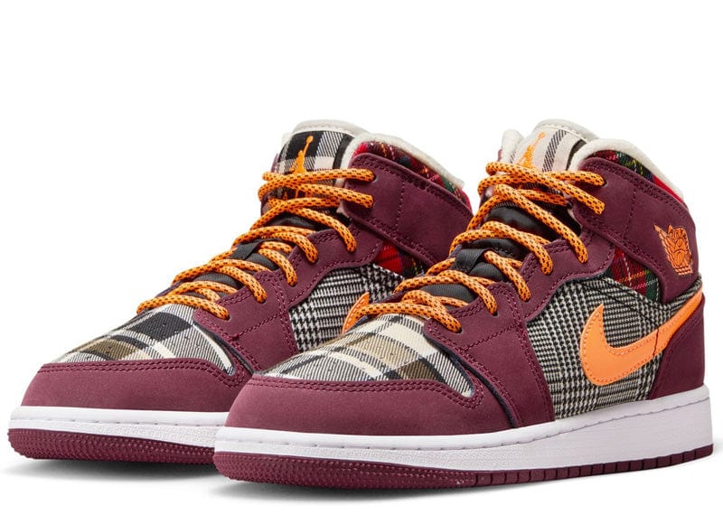 Jordan 1 Mid SE Plaid (GS)