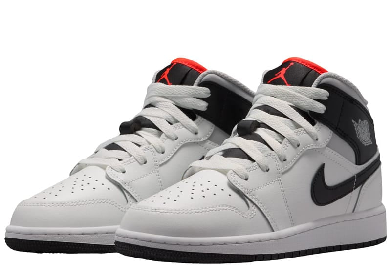 Jordan 1 Mid Summit White Infrared Black (GS)