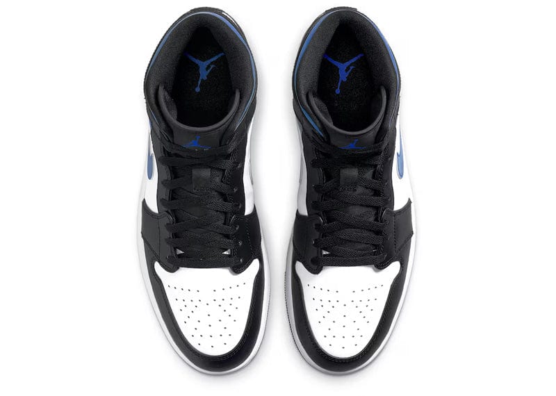 Jordan 1 Mid White Black Racer Blue