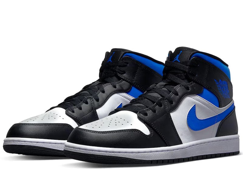 Jordan 1 Mid White Black Racer Blue