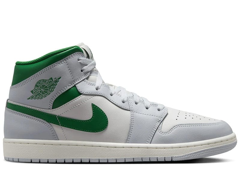 Jordan 1 Mid White Pure Platinum Pine Green